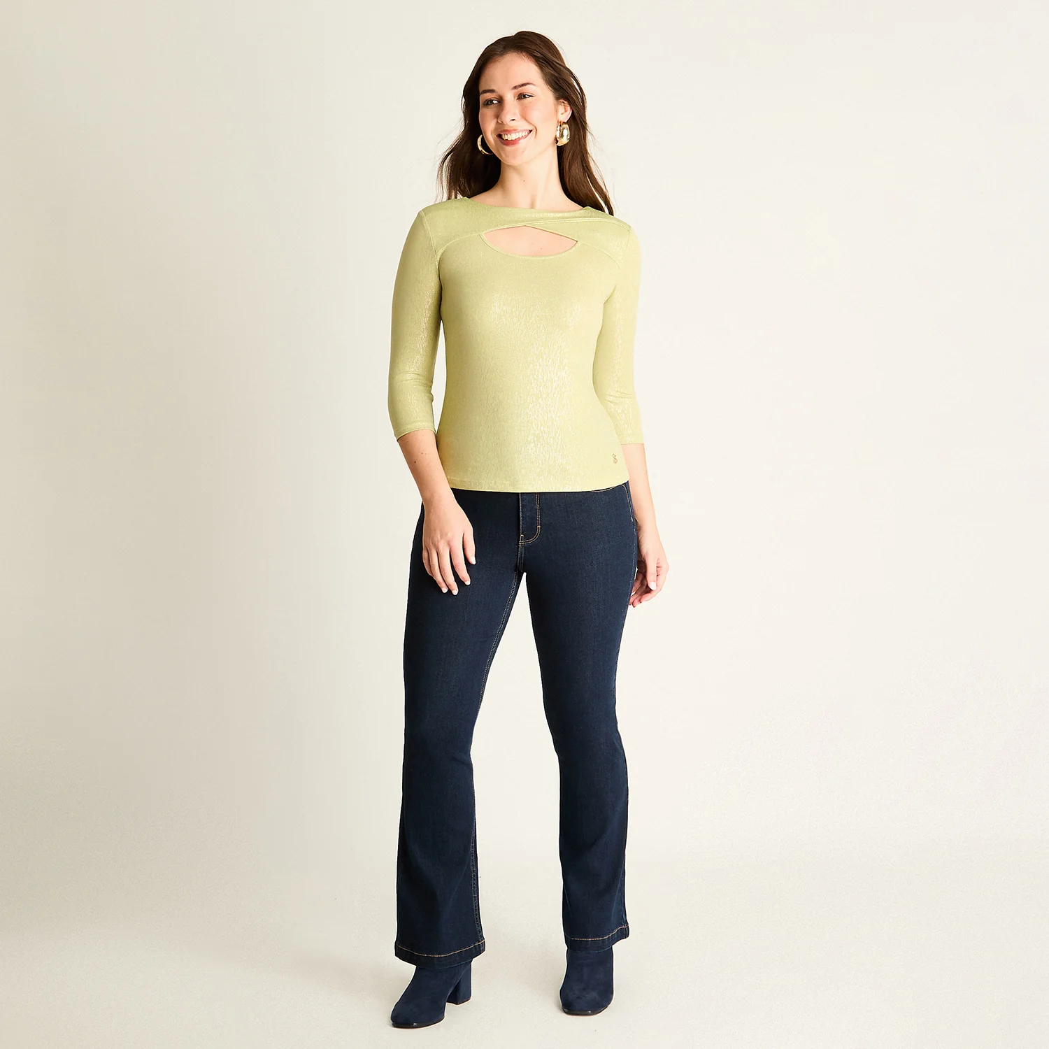 Polera Verde con Diseño Cruzado - Image 4