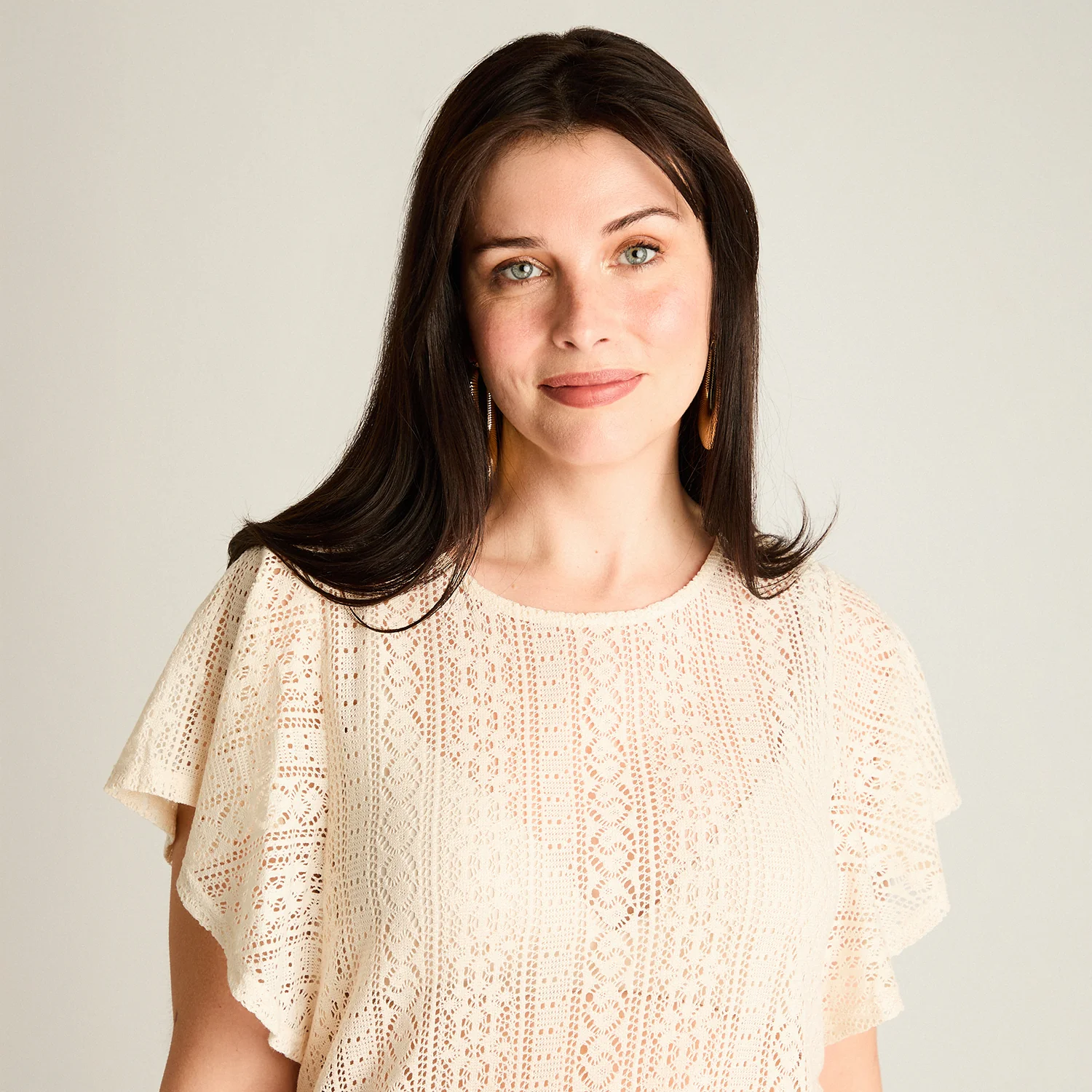 Polera Arena Tejida Manga Corta - Image 3