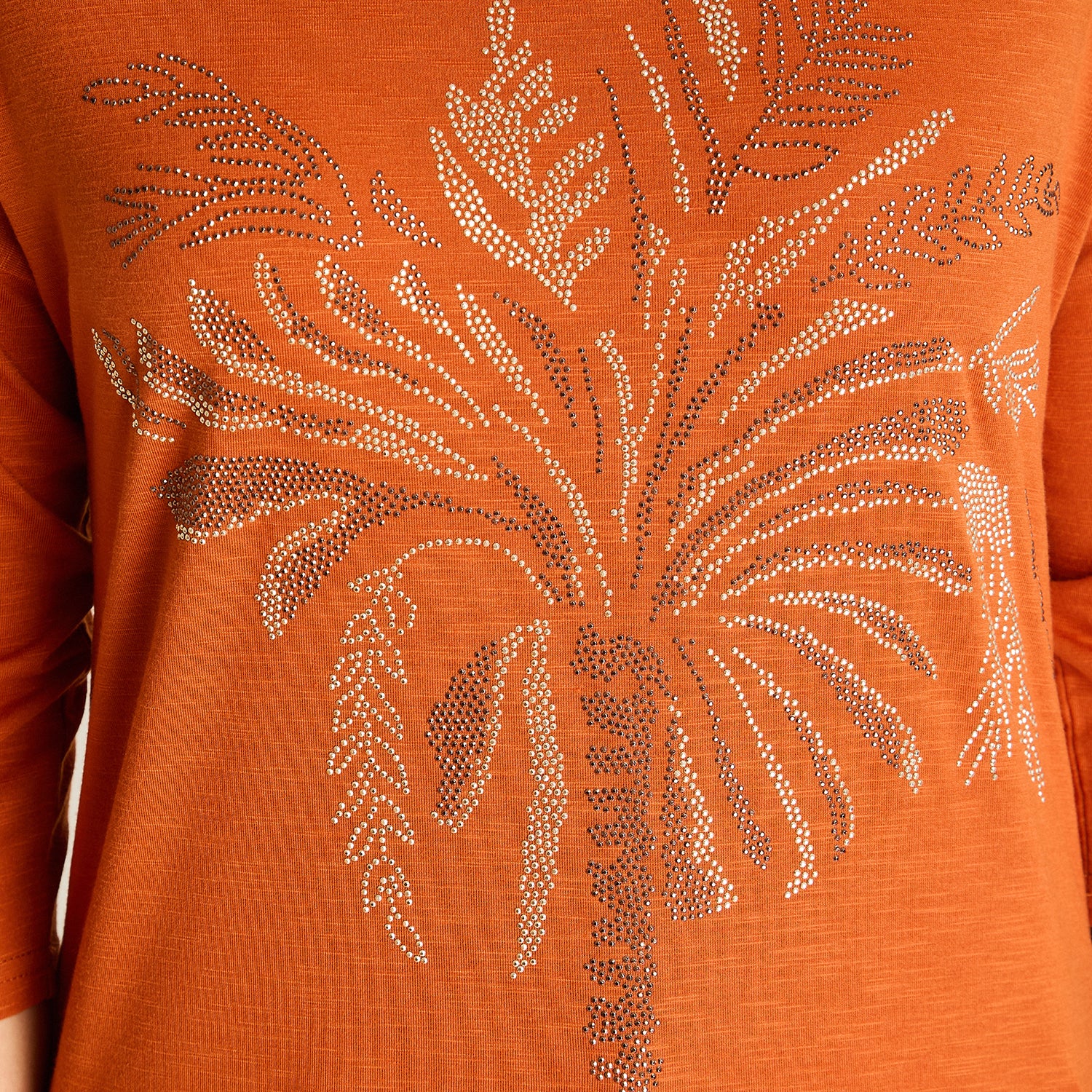 Polera Terracota Manga 3/4 Estampada - Image 4