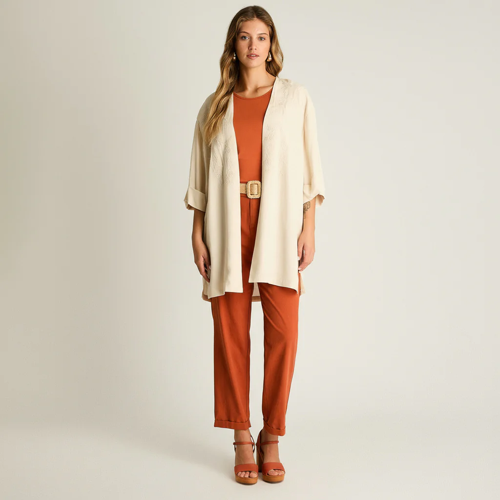 Tapado Arena Manga 3/4 No Elasticado Calce Holgado - Image 4