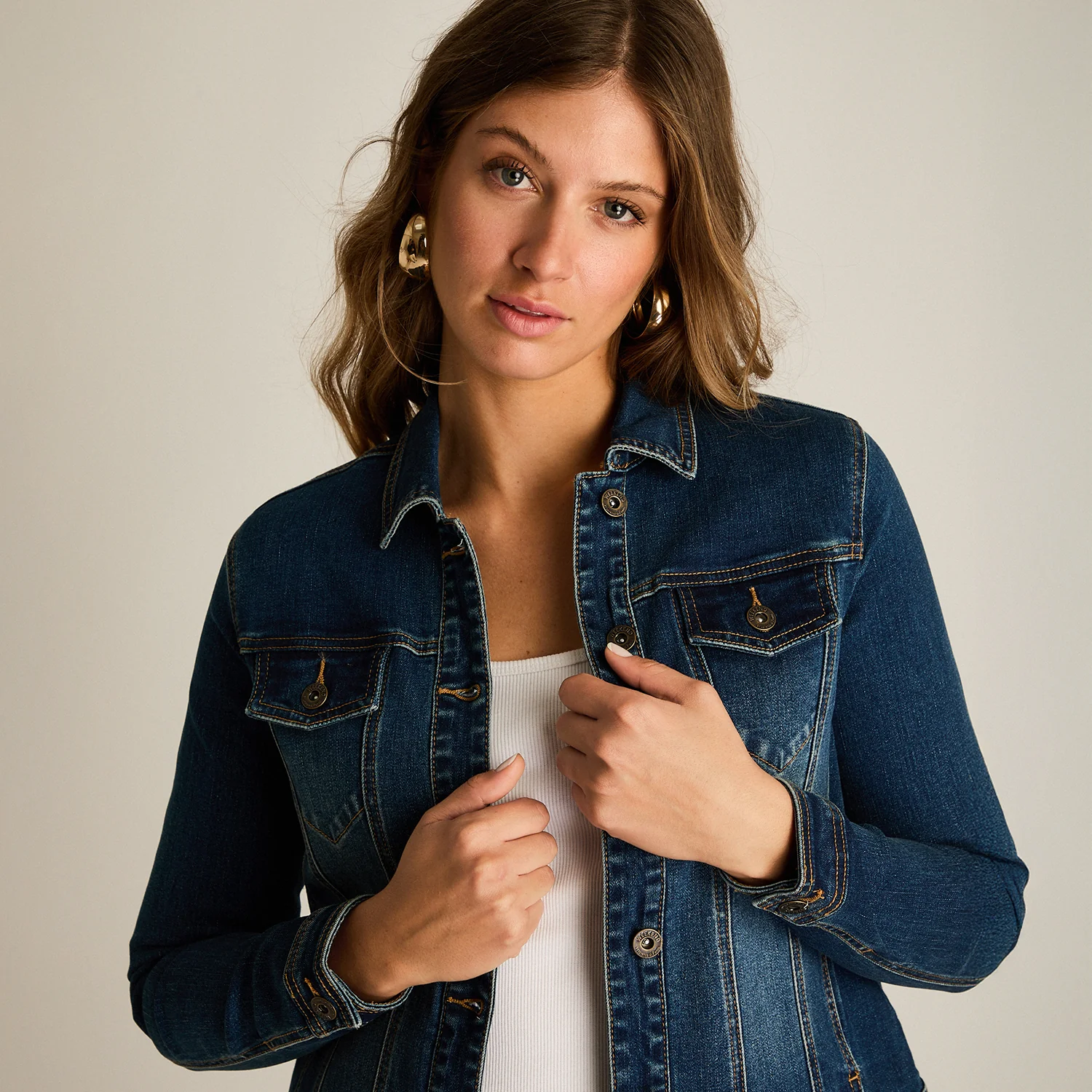 Casaca Mezclilla Azul Manga Larga - Image 3