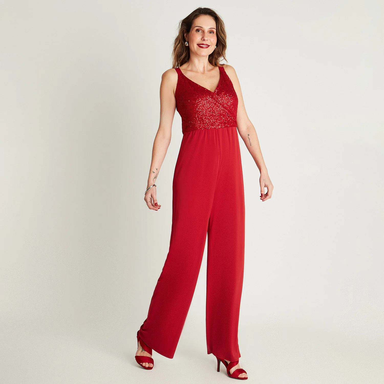 Enterito Rojo Sin Manga Tirantes - Image 4