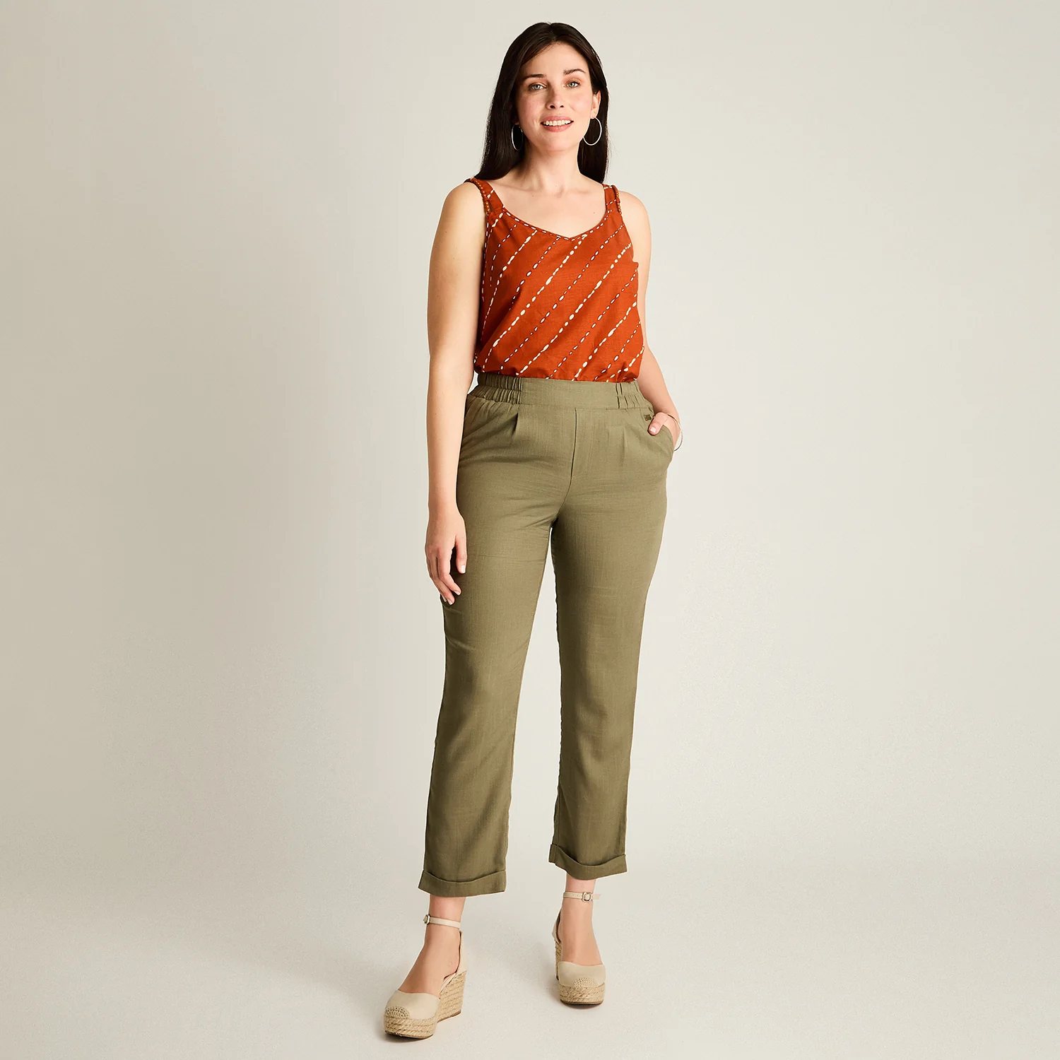 Pantalón Sport Verde Recto No Elasticado Calce Normal - Image 4