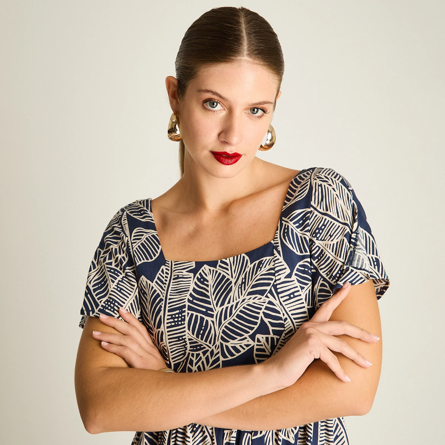 Vestido Maxi Azul Sin Forro Calce Normal - Image 3